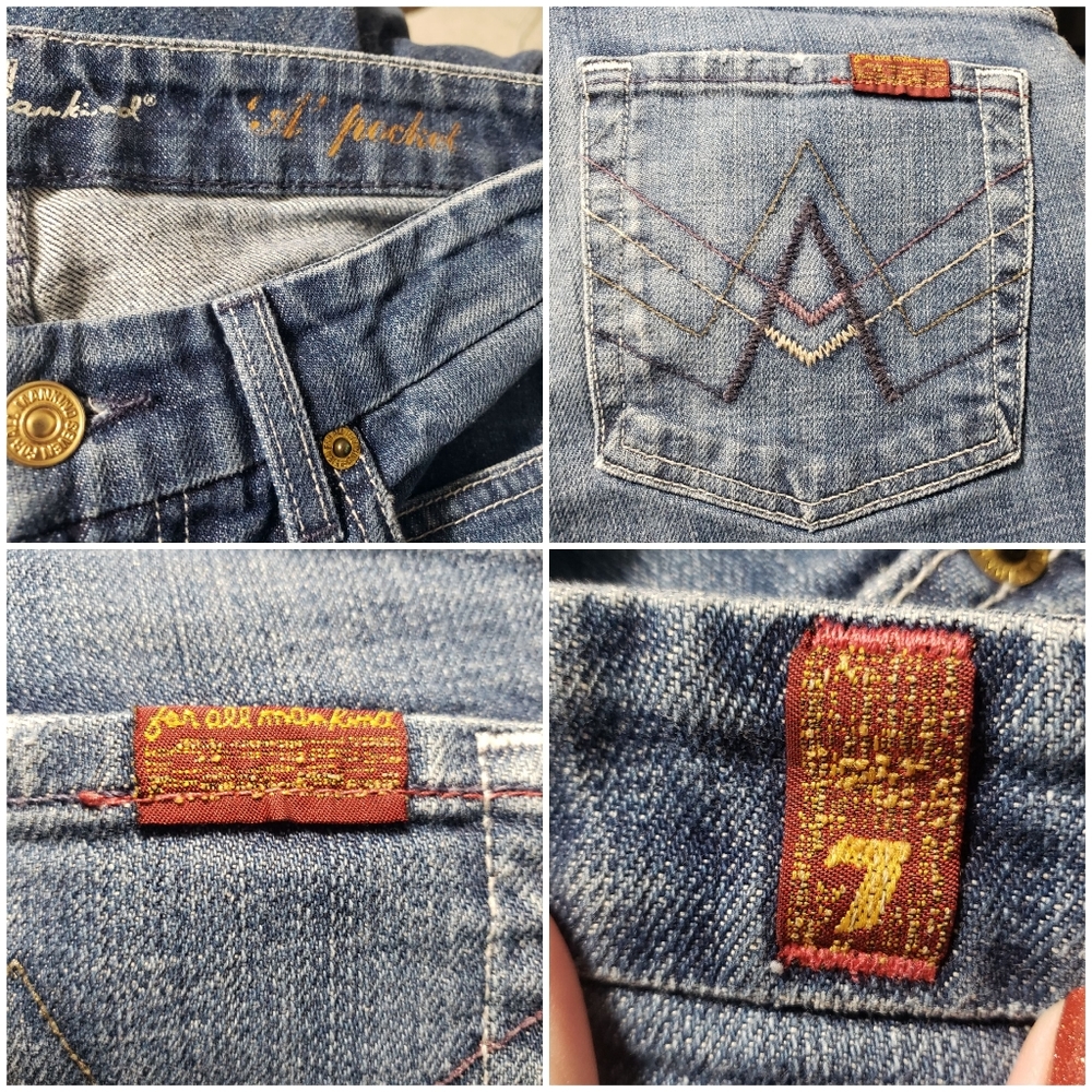 7FAM Sz 27 Vintage "A" Pocket Boot Cut Jeans - Picture 16 of 16